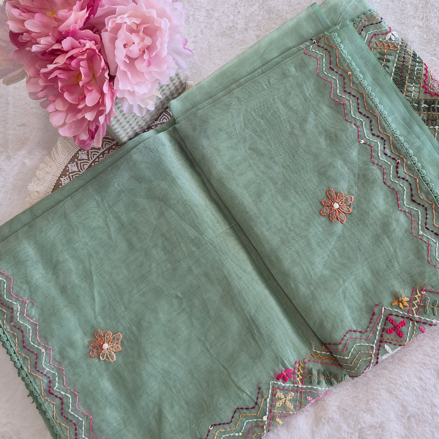 Lightweight Tissue kathiawar saree